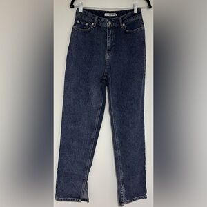 NA-KD High Rise Split Hem High Rise Jeans Size 26 NWT